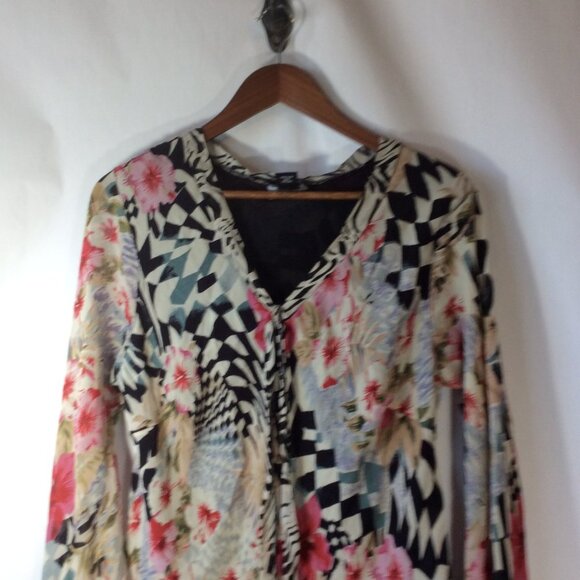 Nostalgia II Colorful Pull Over Blouse Size 2X - Picture 5 of 7